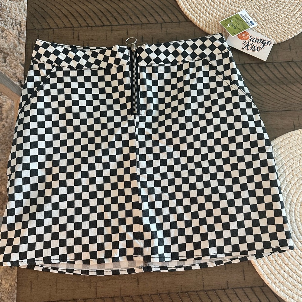 NWT range kiss checkered skirt